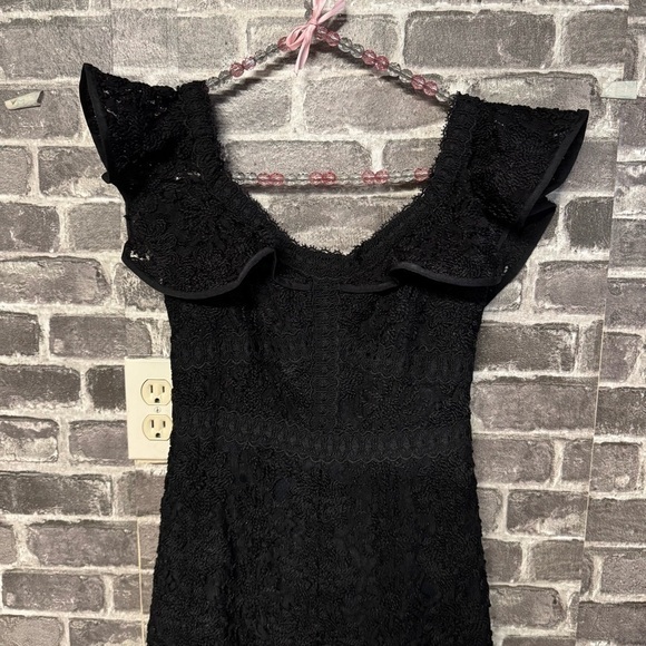 ALEXIS black off the shoulder Embroidered lace Edlyn Jumpsuit - Picture 4 of 13
